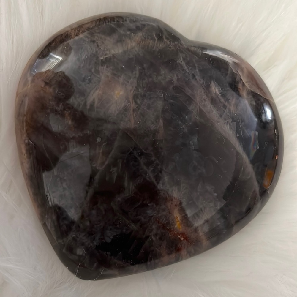Labradorite heart palm stone